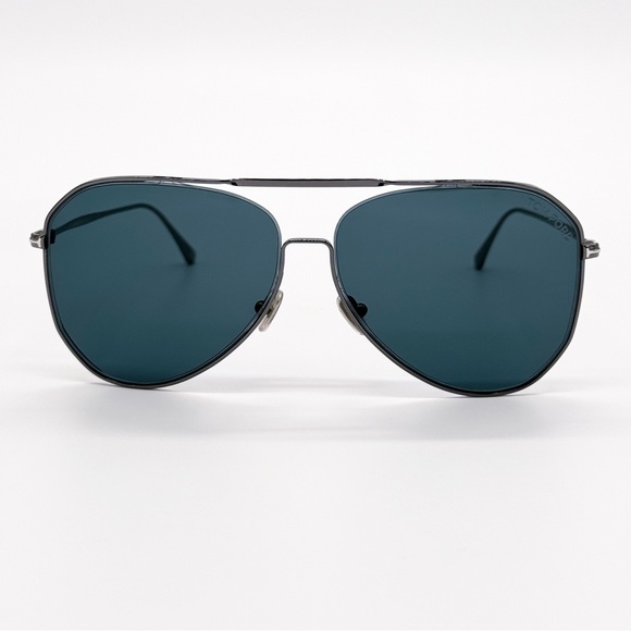 NEW TOM FORD CHARLES-02 TF853 12V UNISEX AVIATOR SUNGLASSES FT0853/S 12V SILVER - Picture 3 of 9